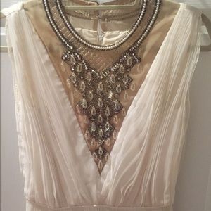 Vintage Beaded Jack Bryan Dress in White